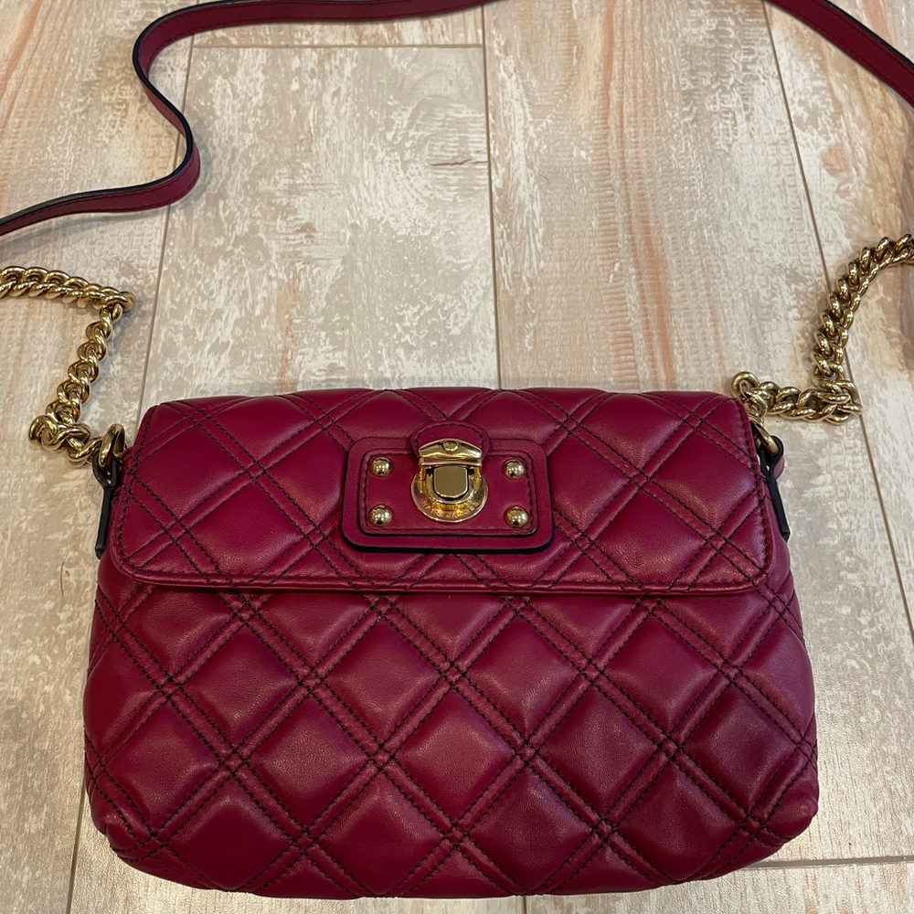Marc Jacob’s Burgundy Gold Crossbody Bag